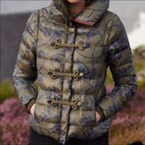 Pilcro and the Letterpress Olive Convertible Puffer Coat, Vest, Size Smal